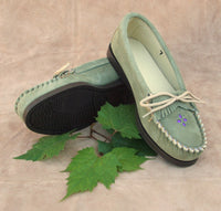Women's Suede Flower Shoes Made in America by Footskins 1239