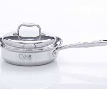 2Qt Stainless Steel Saute Pan w/Cover USA Made