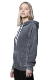 Burnout Grey Fleece Pullover Hoody Made in USA 3355bo