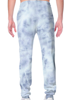 NEW! Cloud Distressed Tie Dye Fleece Jogger Sweatpant Made in USA 3557