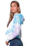 NEW! Swirl Tie Dye Crop Pullover Hoodie Made in USA 3818SWR