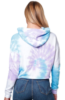 NEW! Swirl Tie Dye Crop Pullover Hoodie Made in USA 3818SWR