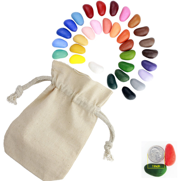 32 Colors Crayon Rocks in a Fun Bag Makes a Perfect Gift.