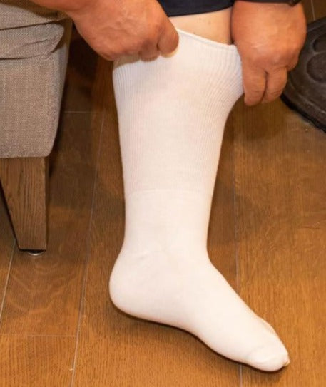 Sale: 6-Pack Extra Wide Athletic Crew Socks Made in USA