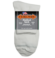 Sale: 6-Pack Extra Wide Medical Quarter Socks Made in USA
