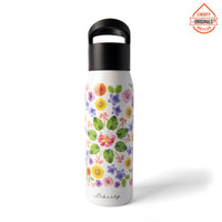 NEW! Bloomin Original Water Bottle w/Black Cap Made in USA by Liberty Bottleworks
