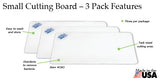Small Flexible Cutting Board 7x10" 3-Pack USA Made by Rada Cutlery CB3