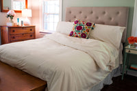 Organic Cotton Classic Duvet Cover Set 100% USA Grown & Sewn by American Blossom Made in USA