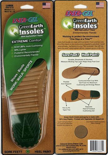 Ener-Gel Green Earth Insoles Made in USA by Paragon