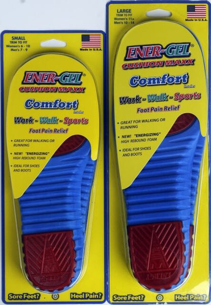 Ener-Gel Cushion Maxx Insoles Made in USA by Paragon