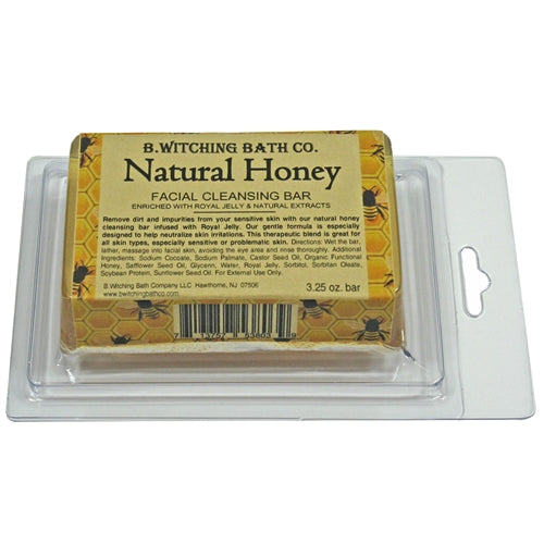 Natural Honey Facial Cleansing Bar by B.Witching Bath Co. Made in USA FC505