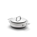 2.3 Quart Stainless Steel Casserole with Cover Slow Cooker Set by 360 Cookware Made in USA ID023-GC