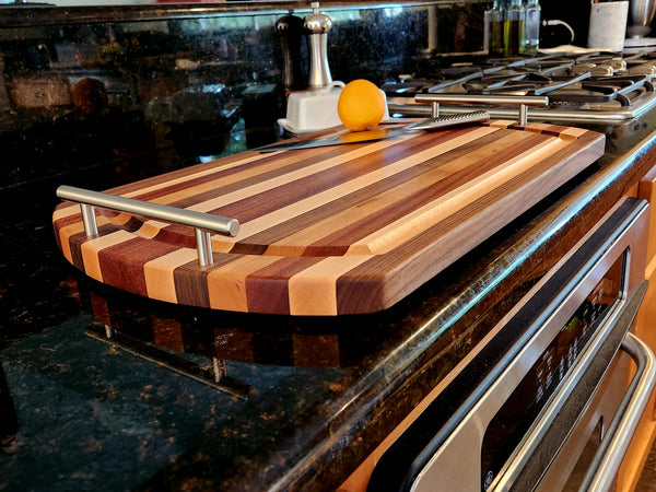 Large Serving Tray / Cutting Board - Hardwood 24 x 14 x 1 Made in U –  MadeinUSAForever