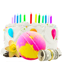Birthday Cake Jackpot Cash Prize Bath Bomb Twin Pack by Jewelry Candles Made in USA