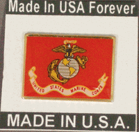 USA Marines Corps Flag Pin Made in USA