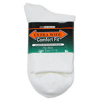 Clearance: Men's Extra Wide Quarter Sock by KB Designs Made in USA (#7500/#8600)