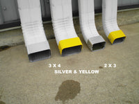 NEW! 2-Pack 2 x 3 inch Safety Yellow Downspout Shield for String Trimmer Protection Made in USA