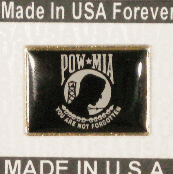 POW MIA Flag Pin Made in USA