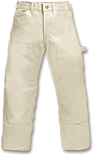 Natural Heavy Duty Double Front Dungarees by ROUND HOUSE® #1101 American-Made