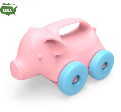 Green Toys® Animals-on-Wheels Pig Made in USA RSCA-1069