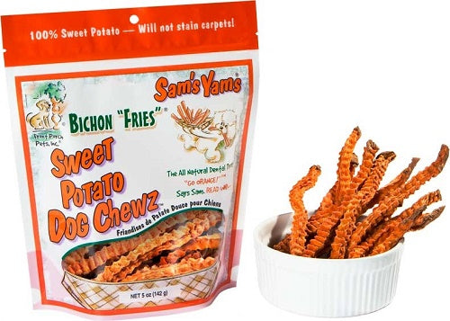 Sam's Yams Bichon Fries Sweet Potato Dog Chewz 9oz Made in USA