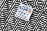 Chevron Wool Throw Blanket  by American Blossom Linens - Made in USA