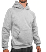 NEW! Grey Heavy Weight Fleece Hoodie by WSI Size S - 3XL Sport Made in USA 692PHH