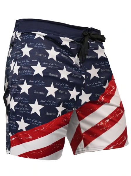 Men s Board Short USA Flag by WSI Sports Swimsuit Bathing Suit Made in USA 362BSTU