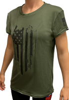 NEW! Women's Flag Softtech tee by WSI Made in USA 704WCSSOE