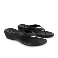 Women'sOkabashi Splash wom flip flop heel sandal black