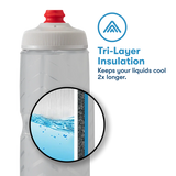 Sports Insulated Water Bottle 24 oz FlyDye Blackberry by Polar Bottle Made in USA