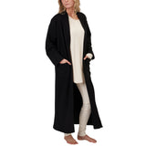 Sale: Organic Black Fleece Full-Length Bath Robe Made in USA (Out of XL)