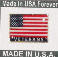 Veterans Flag Pin Made in USA