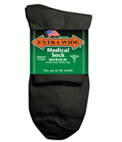 6-Pack Extra Wide Medical Quarter Socks Made in USA