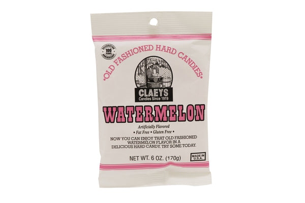 Claeys Old Fashioned Hard Candies Watermelon, 6oz Bag Made in USA