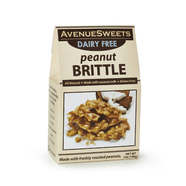 Dairy Free Vegan Peanut Brittle 7oz. Box Made in USA