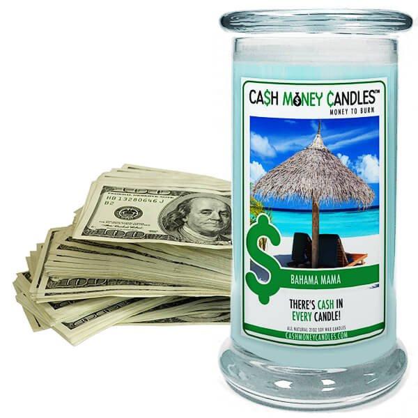 christmas tree candle with money inside Sale: Bahama Mama Cash Money Candles Made in USA