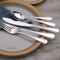 Classic Rim Stainless Flatware 20 Piece Set Made in USA