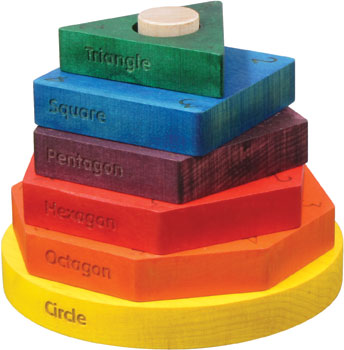 Colored Shape Stacker Made in USA by Maple Landmark 73036