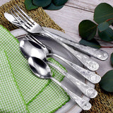 Earth Pattern Stainless Flatware 45 Piece Set Made in USA