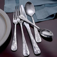 Earth Pattern Stainless Flatware 20 Piece Set Made in USA