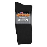 6-Pack Extra Wide Athletic Crew Socks Made in USA