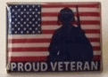 Proud Veteran Flag Pin Made in USA