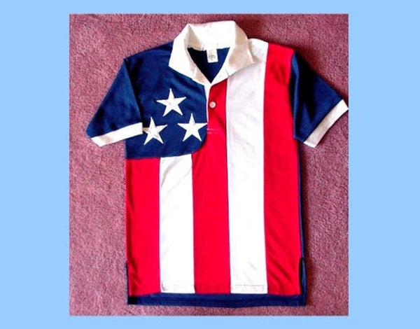 American Flag Golf Shirt by Stately Made in USA flaggolfshirt