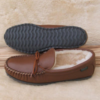 Men's Cushion-Flex Sole Sheepskin Slippers Made in USA by Footskin 4400S-CFS
