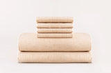 Latte Linen Organic Colored Cotton Bed Sheets Set Dye Free Made in USA