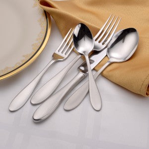 Mallory Flatware Stainless 45pc USA Made by Liberty Tabletop