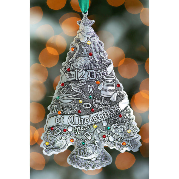 NEW! Oh Christmas Tree Ornament- 12 Days of Christmas (Aluminum) by Wendell August Made in USA 11404236CR