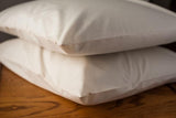 Classic Hemmed Pillowcases Set of 2 made from 100% USA Organic Cotton