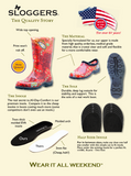 Clearance: Women's Printed Rain and Garden Midsummer Blue Boots by Sloggers USA Made